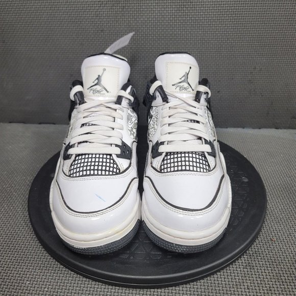 Jordan 4 Retro SE Shoes Womens Sz 7.5 White Black Sneakers - Picture 2 of 8